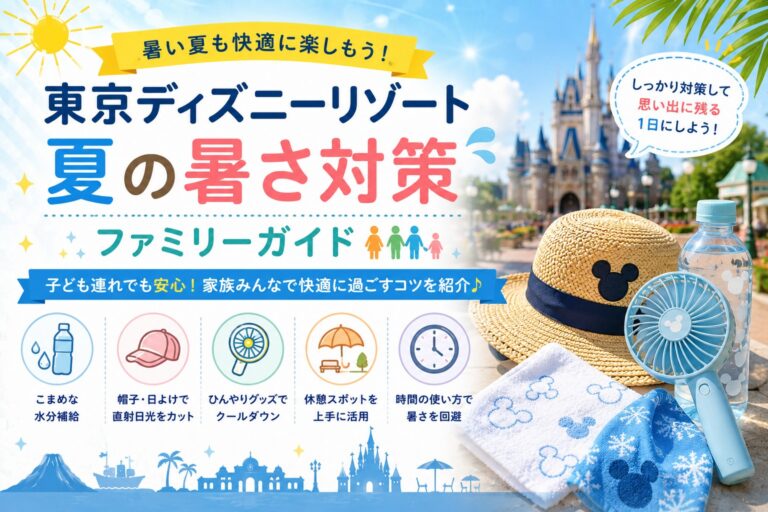 初めての夏ディズニーで失敗しない暑さ対策｜家族向けの持ち物・休憩・注意点まとめ
