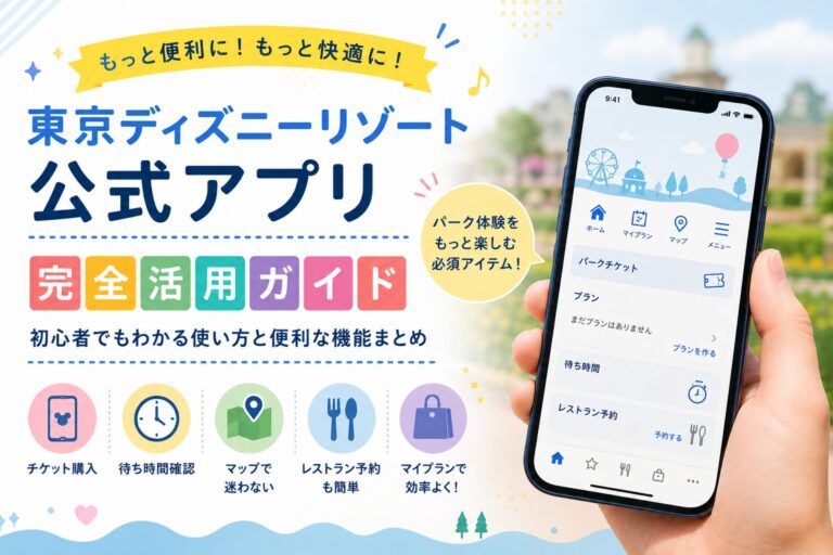 東京ディズニーリゾートのアプリ活用術｜待ち時間・食事・買い物を快適にする使い方