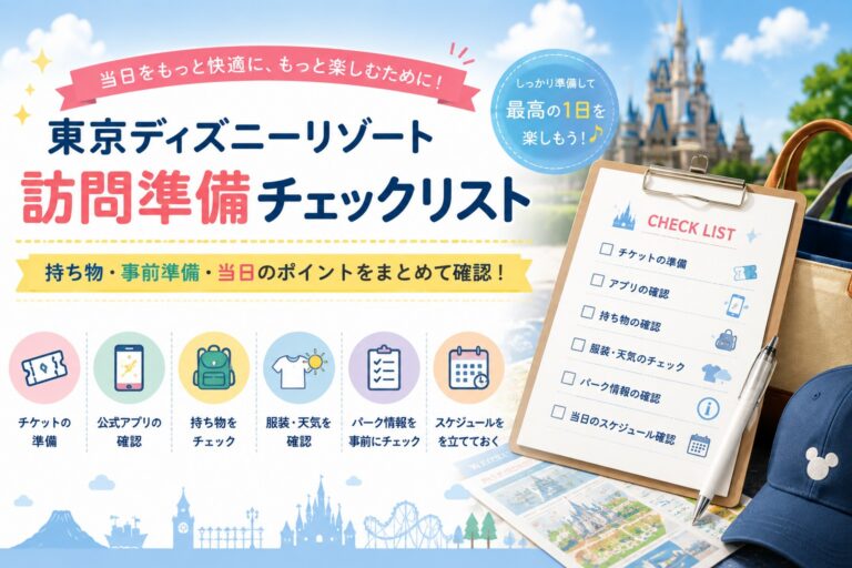 東京ディズニーリゾート来園準備チェックリスト｜当日までに確認したいことを実用的に整理